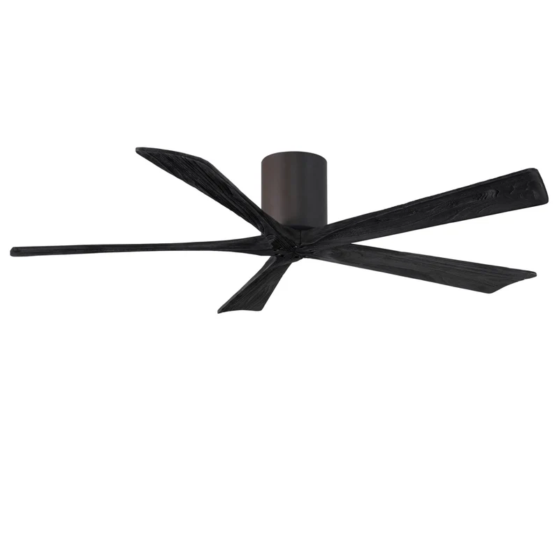 Matthews Irene 5H 60 in 5-Blade Indoor Hugger Ceiling Fan DC Textured Bronze / Matte Black