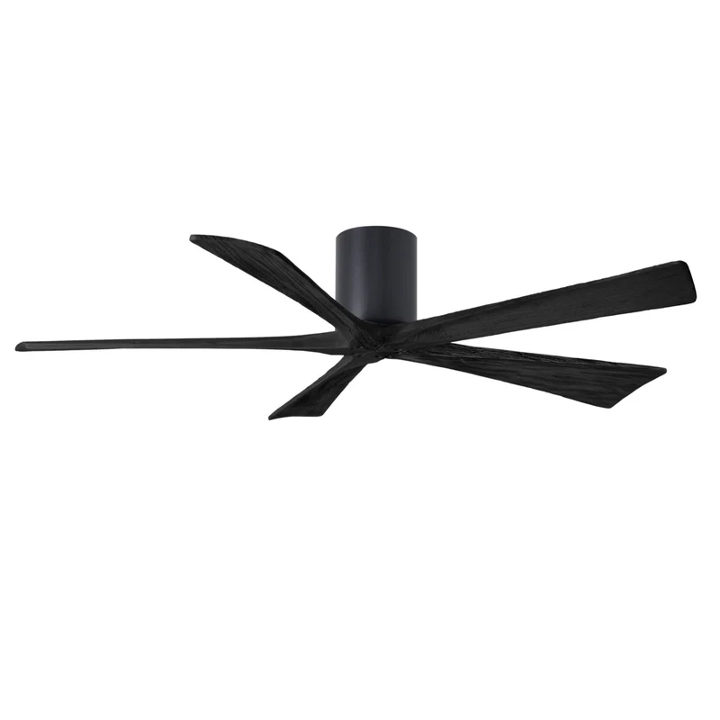 Matthews Irene 5H 60 in 5-Blade Indoor Hugger Ceiling Fan DC Matte Black / Matte Black