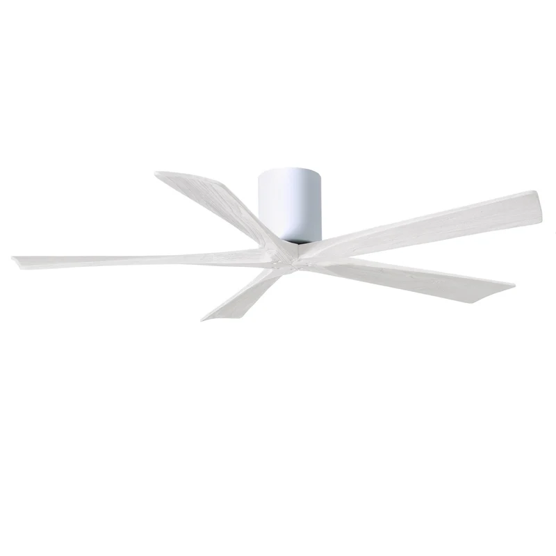 Matthews Irene 5H 60 in 5-Blade Indoor Hugger Ceiling Fan DC Gloss White / Matte White