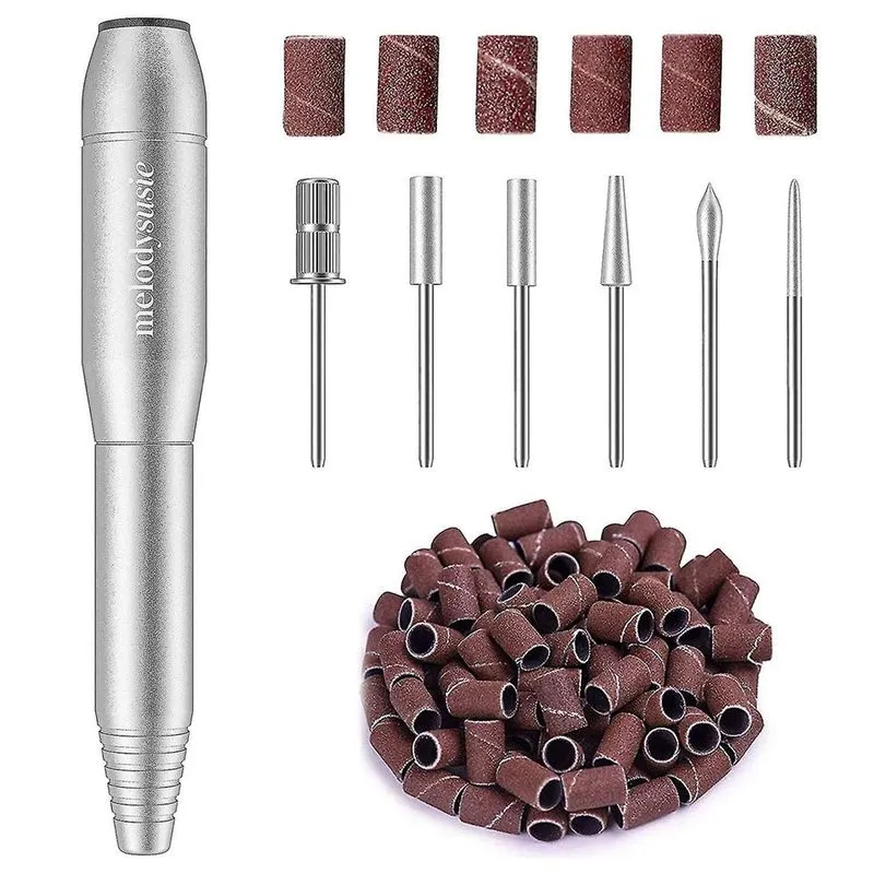 Broca portátil de unhas elétricas, kit de arquivo de unhas elétricas efile compacto efile