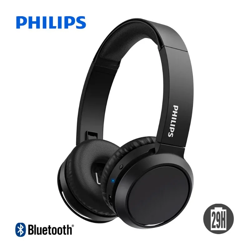 Audífonos Bluetooth Philips TAH4205 con Micrófono 29 Horas Extra Bass Negro