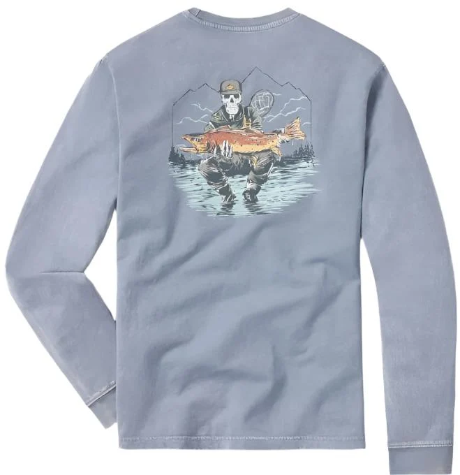 Men's Catch Of The Day Long Sleeve Tee STONE BLUE / XLRG