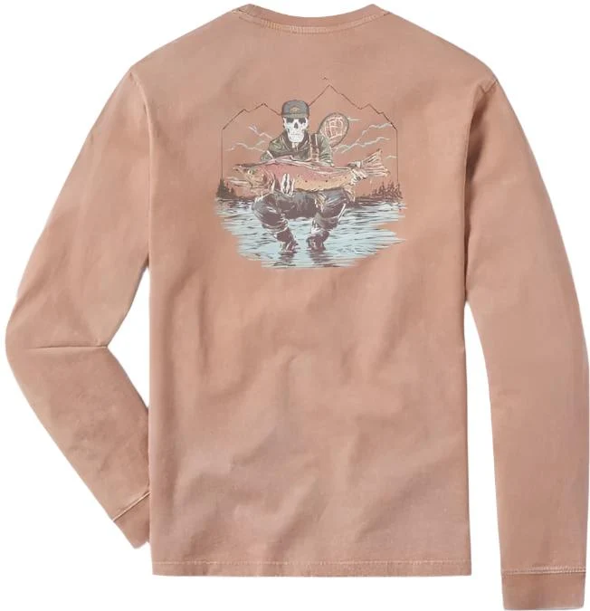 Men's Catch Of The Day Long Sleeve Tee RUST / XXL