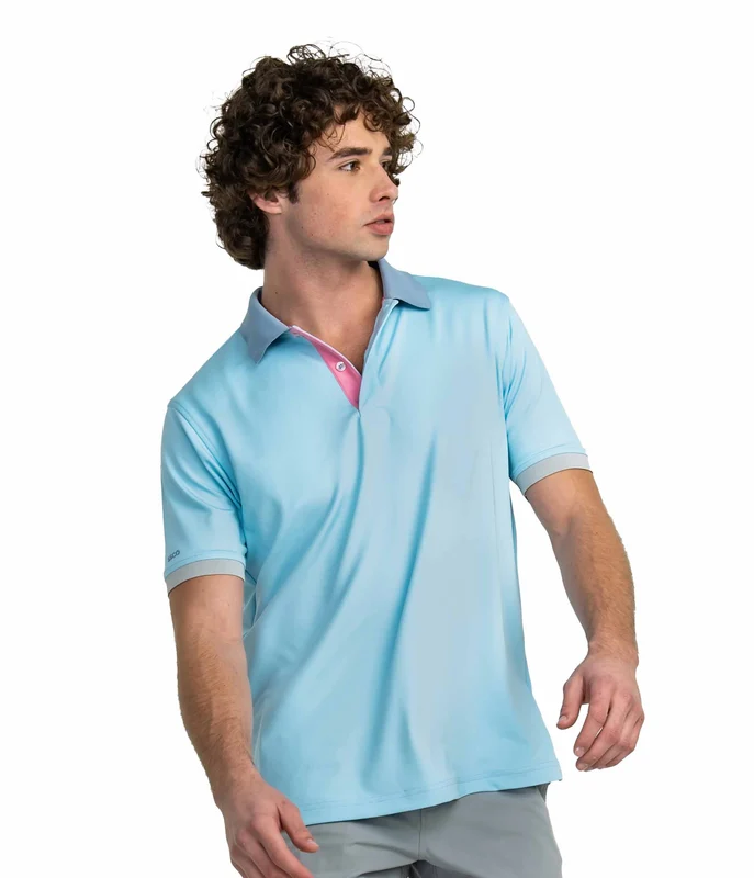 Men's Retro Ribbed Cuff Polo YACHT CLUB / MED