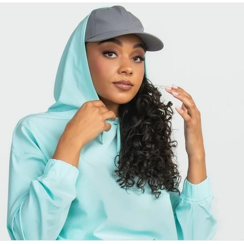 Southern Shirt Women's Hybrid Cropped Hoodie CRYSTAL COVE / SM