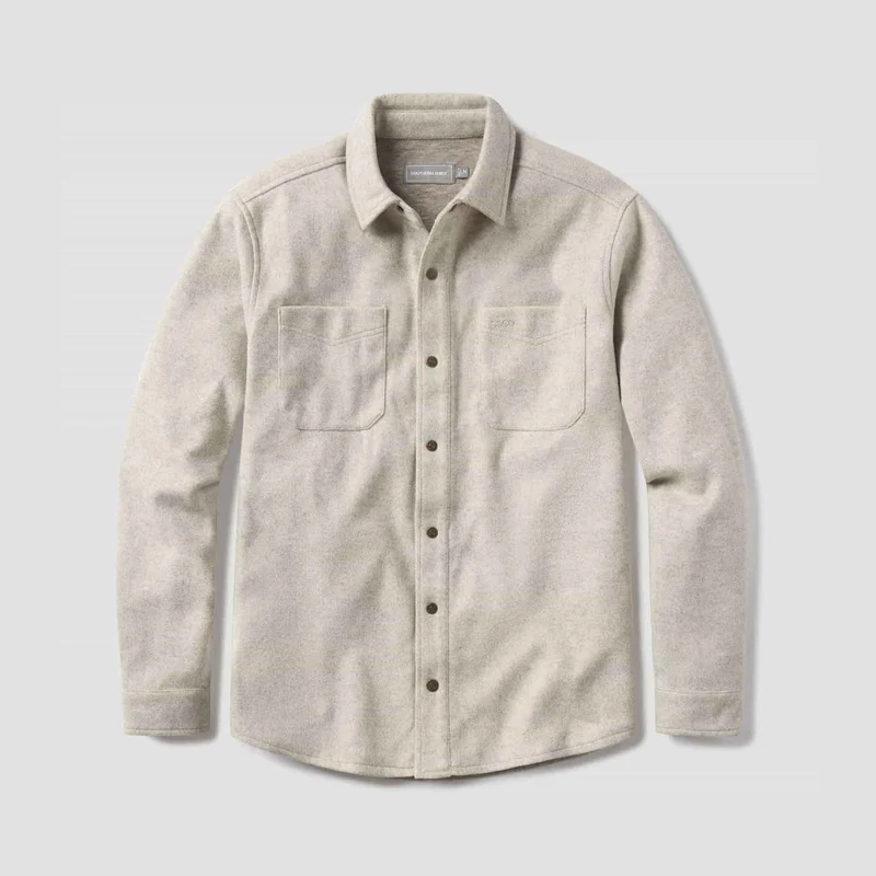 Southern Shirt Men's Broadway Fleece Shacket STONE / MED