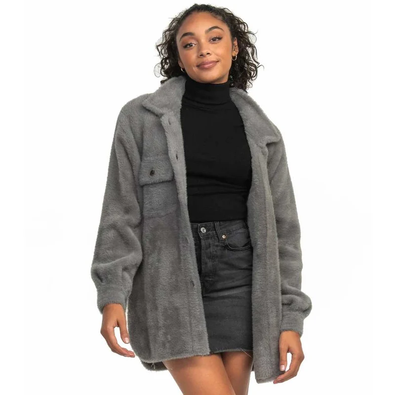 Southern Shirt Women's Feather Knit Shacket WASHED CHARCOAL / XLRG