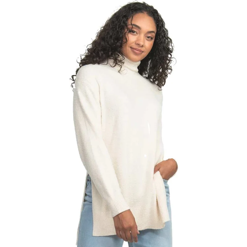 Southern Shirt Women's Dreamluxe Notched Turtleneck Sweater BIRCH / MED