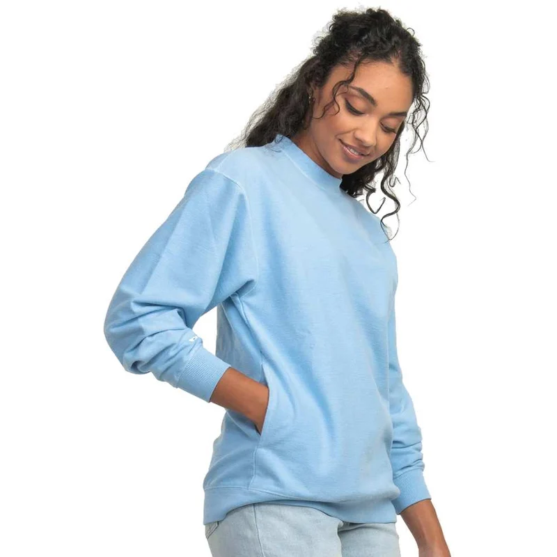 Women's Washed Fleece Sweatshirt CRYSTAL LAKE / MED