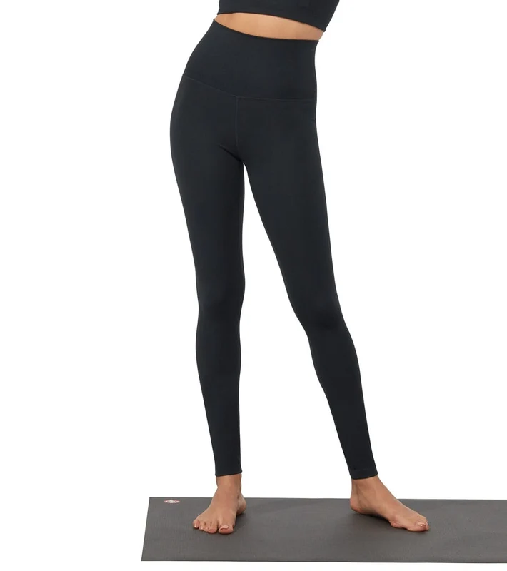 Manduka Foundation High Waisted 7/8 Yoga Leggings Black / S