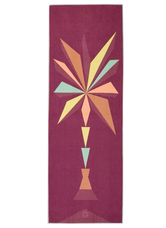 Manduka Yogitoes+ Repreve® Yoga Mat Towel, 71" Palm Geo