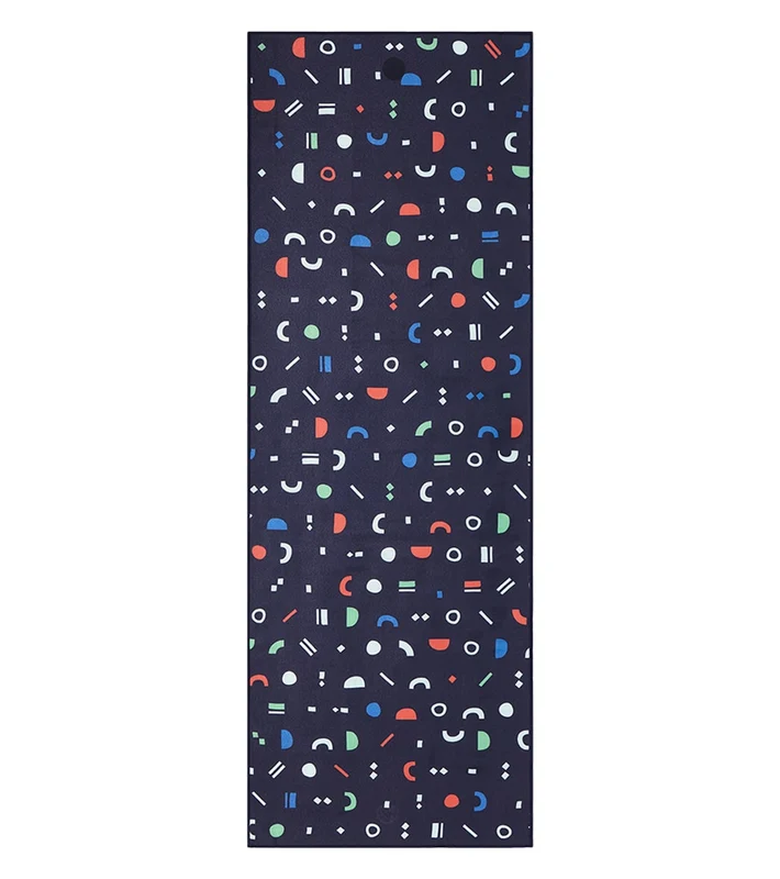Manduka Yogitoes+ Repreve® Yoga Mat Towel, 71" Symbols