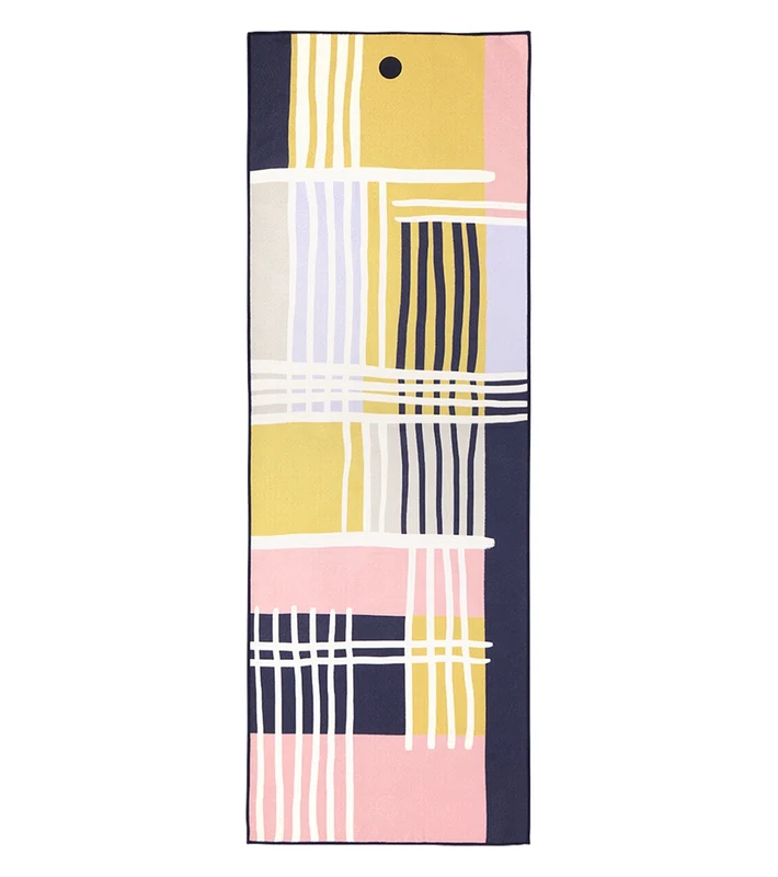 Manduka Yogitoes+ Repreve® Yoga Mat Towel, 71" Brush Plaid