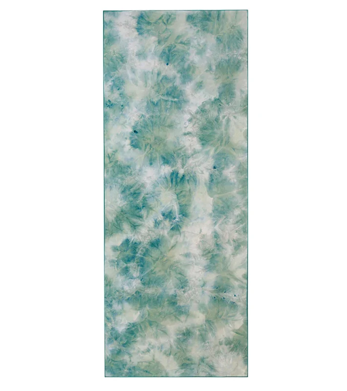 Manduka eQua Yoga Mat Towel Wasabi Tie Dye