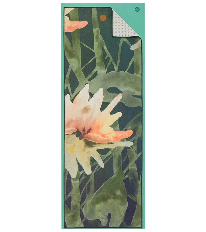 Manduka Yogitoes® Yoga Mat Towel, 71" Lily Pads