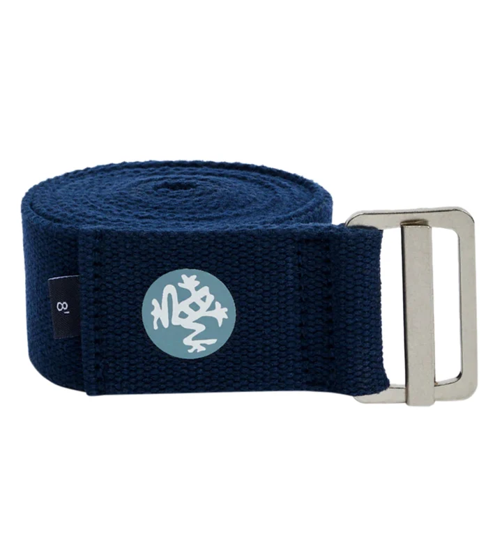 Manduka AligN 8' Yoga Strap Blue Toad Tie Dye