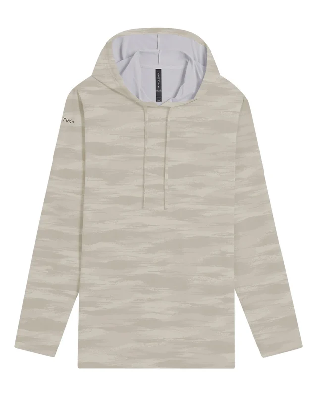 ANETIK MVLPRH6 Men's Low Pro Tech Camo Hooded Long Sleeve T-Shirt - Stone Camo Brown-Light White / Adult 3XL