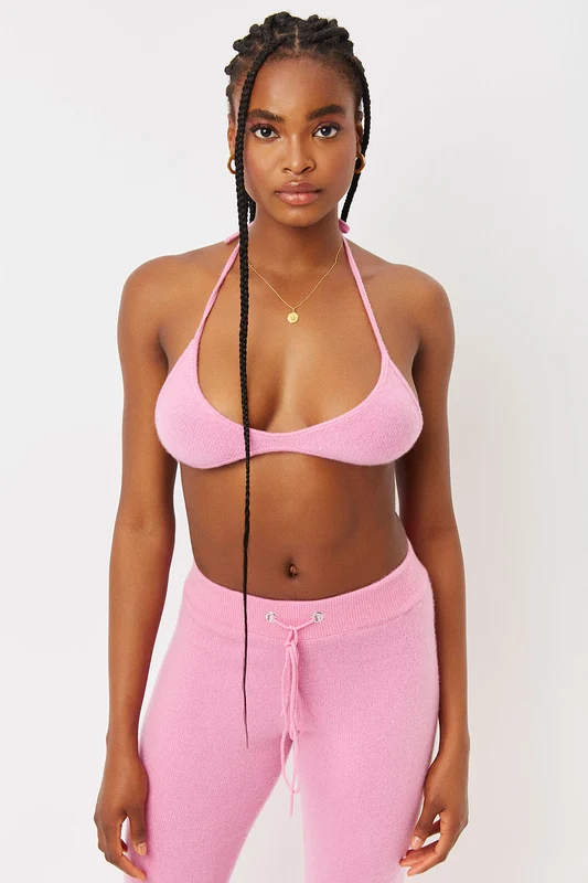 Boardwalk Cashmere Bra Top - Rose Rose / XS