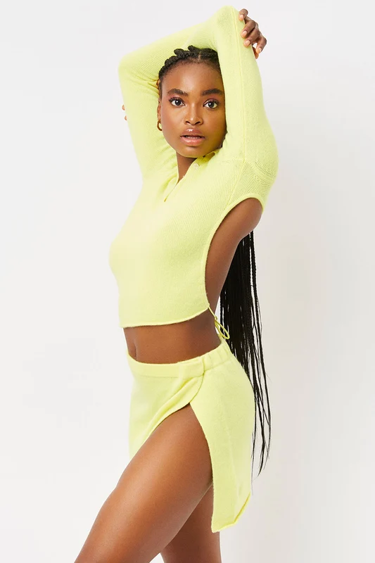 Mary Jane Cashmere Polo - Citronella Citronella / S