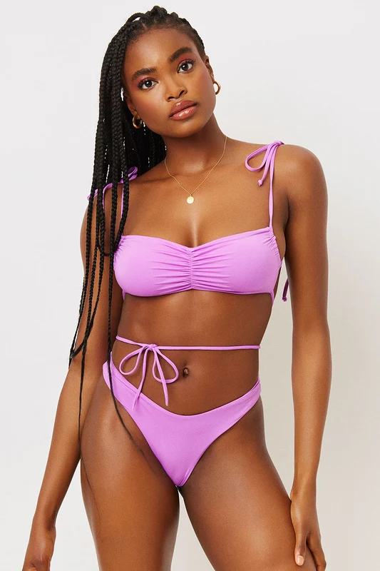 Foxy String Bandeau Bikini Top - Passionfruit Passionfruit / S