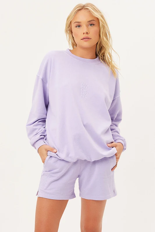 Bennie Oversized Crewneck Sweatshirt - Lilac Lilac / OS