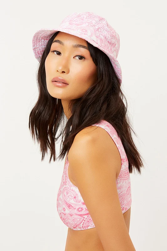Jax Bucket Hat - Pink Paisley Pink Paisley / M/L