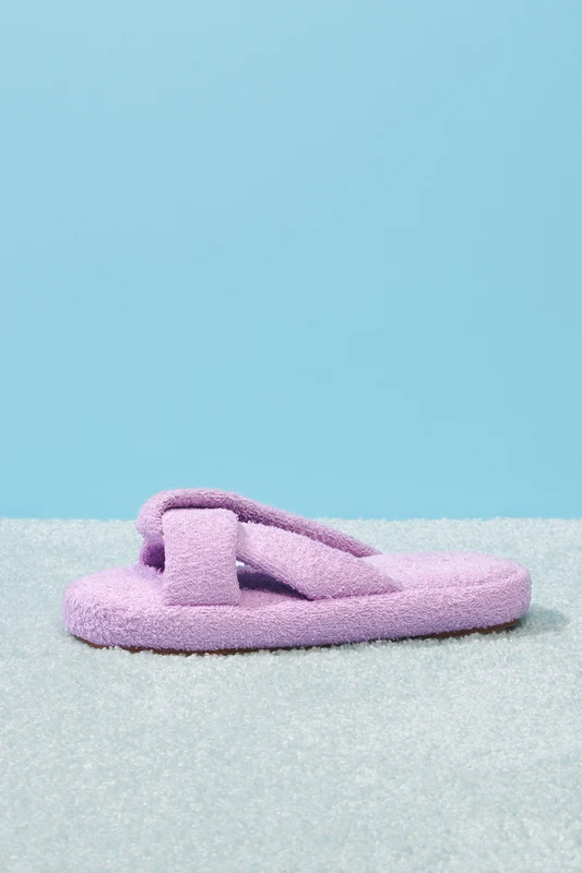 Juna Terry Slide Sandal - Lilac Lilac / 8 / 39