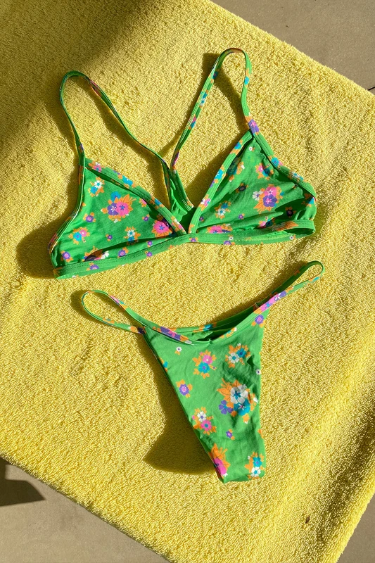 Binx Triangle Bikini Top - Meadow Meadow / S