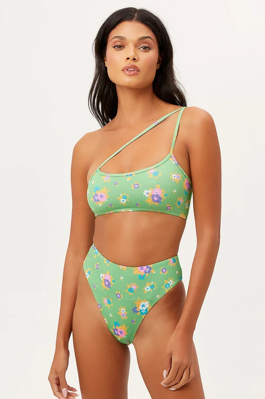 Oliver One Shoulder Bikini Top - Meadow Meadow / L