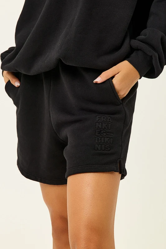 Burl High Waist Sweat Short - Black Black / XXL