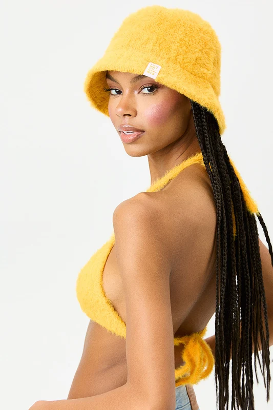 Jax Fuzzy Bucket Hat - Sunshine Sunshine / OS