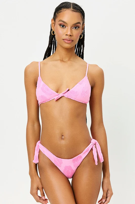 Wonderland Floral Terry Bikini Top - Flowerchild Flowerchild / XL