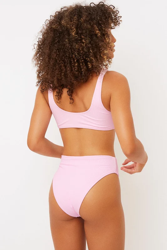 Jenna High Waist Bikini Bottom - Love Pink Love Pink / XXL