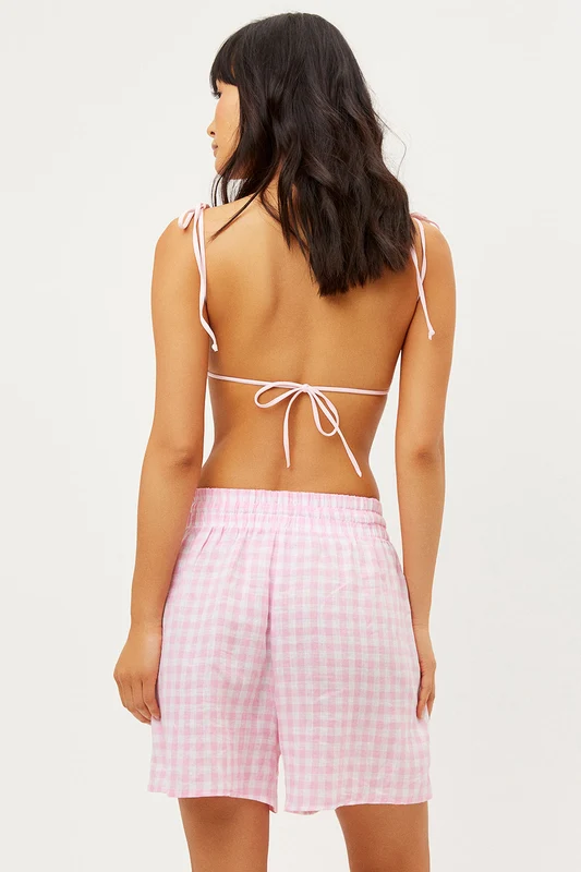 Lou High Waist Shorts - Pink Picnic Pink Picnic / L