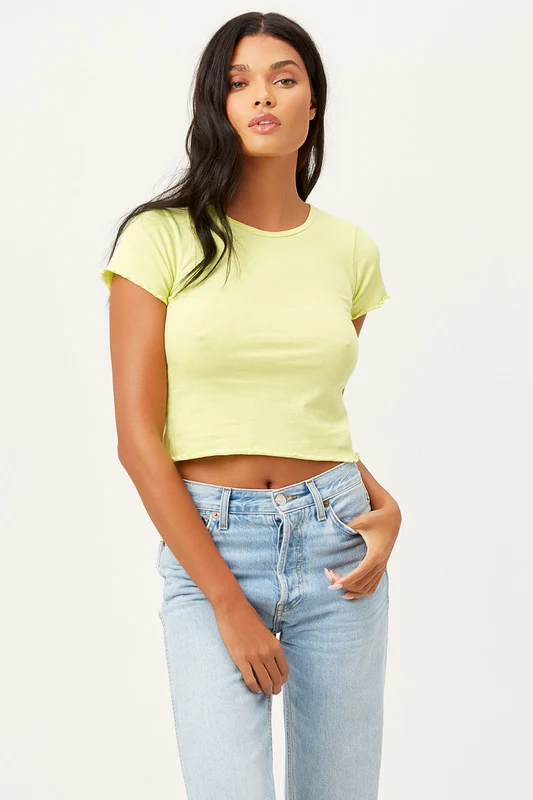 Baby Tee High Neck Crop Top - Lemonade Lemonade / XXL