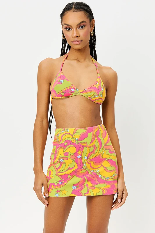 Boardwalk Terry Bra Top - Peace Terry Peace Terry / XL