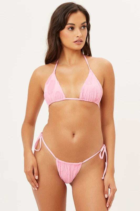 Tia Floral Terry Bikini Top - Flowerchild Flowerchild / XXL