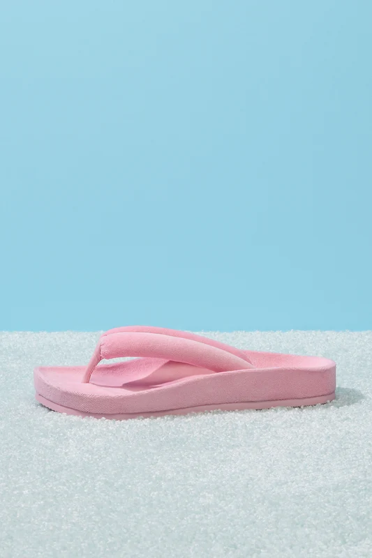 Puffer Padded Flip Flop - Baby Pink Baby Pink / 5 / 36