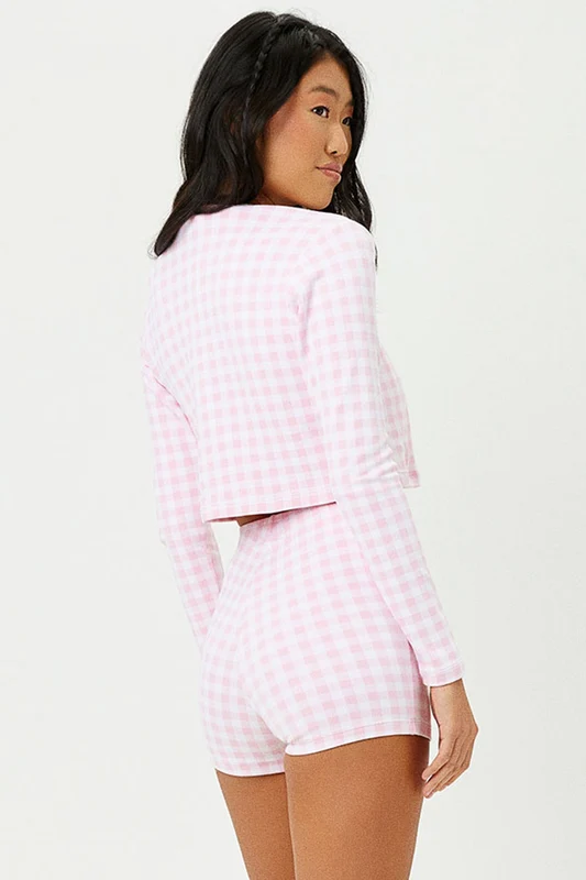 Flynn High Waist Biker Short - Pink Picnic Pink Picnic / S