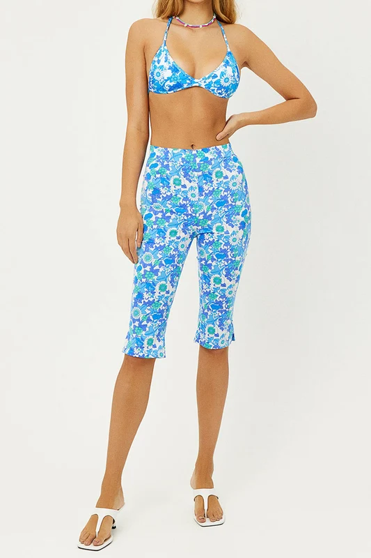 Murphy Floral Pedal Pusher Pants - Morning Glory Morning Glory / M