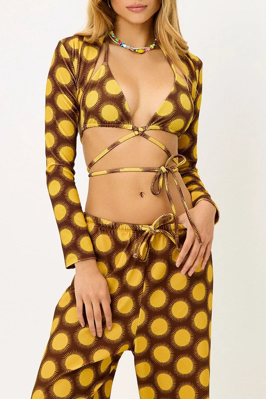 Allegra Terry Long Sleeve Bolero - Golden Golden / XL