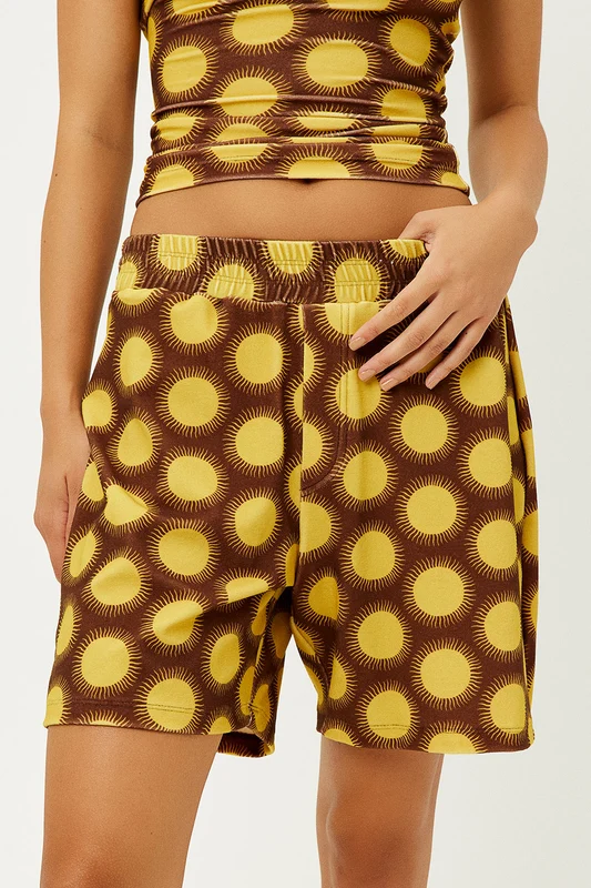 Fifi Terry High Waist Shorts - Golden Golden / L