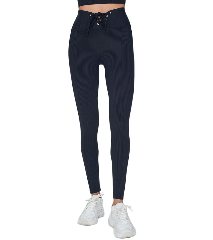 Year of Ours Ribbed Football Leggings Black / XS