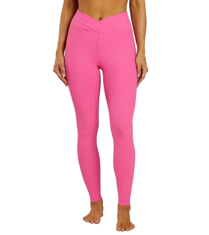 Year of Ours Ribbed Veronica Legging Hot Pink / XS