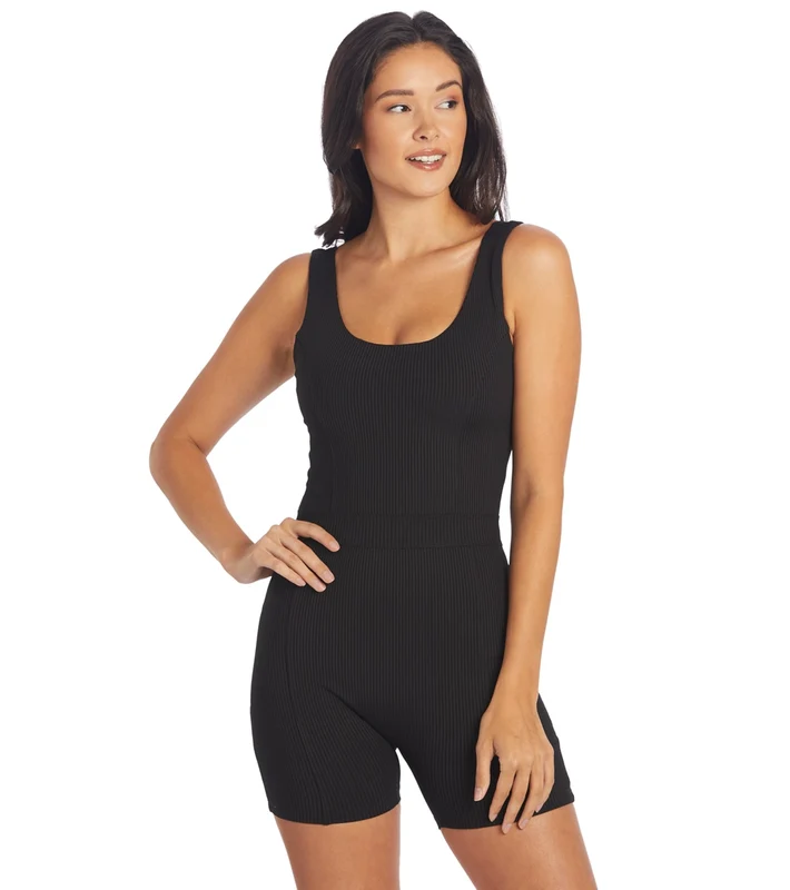 Year of Ours The Johanna Rib Onesie Black / M