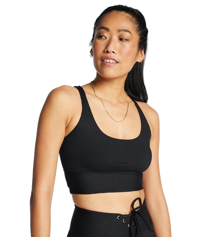 Year of Ours Ribbed Gym Bra Black / XS