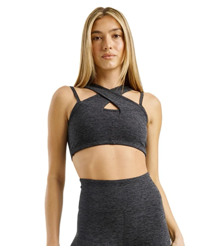 Year of Ours Stretch Double Bra Charcoal / XS