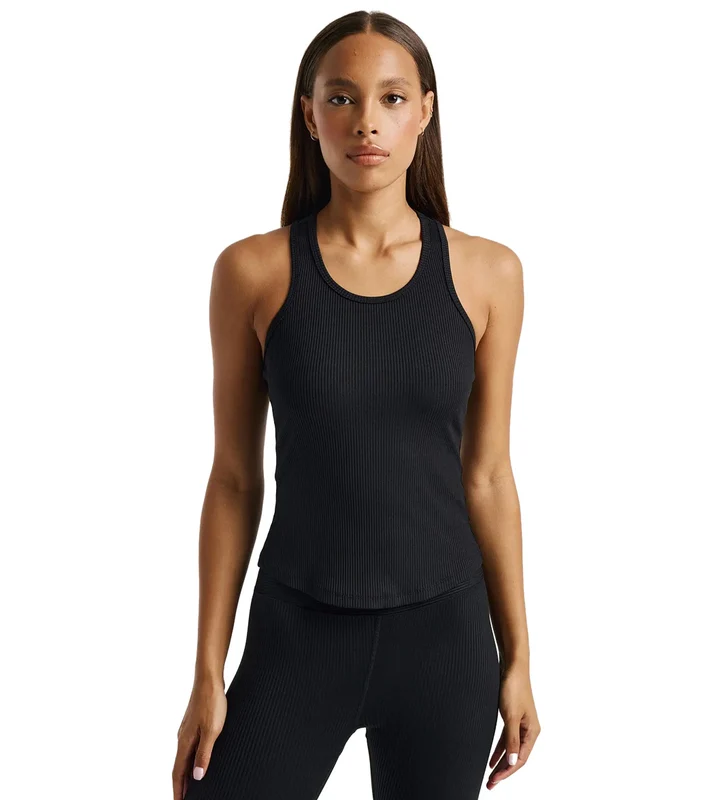 Year of Ours Ribbed Sporty Tank Black / M