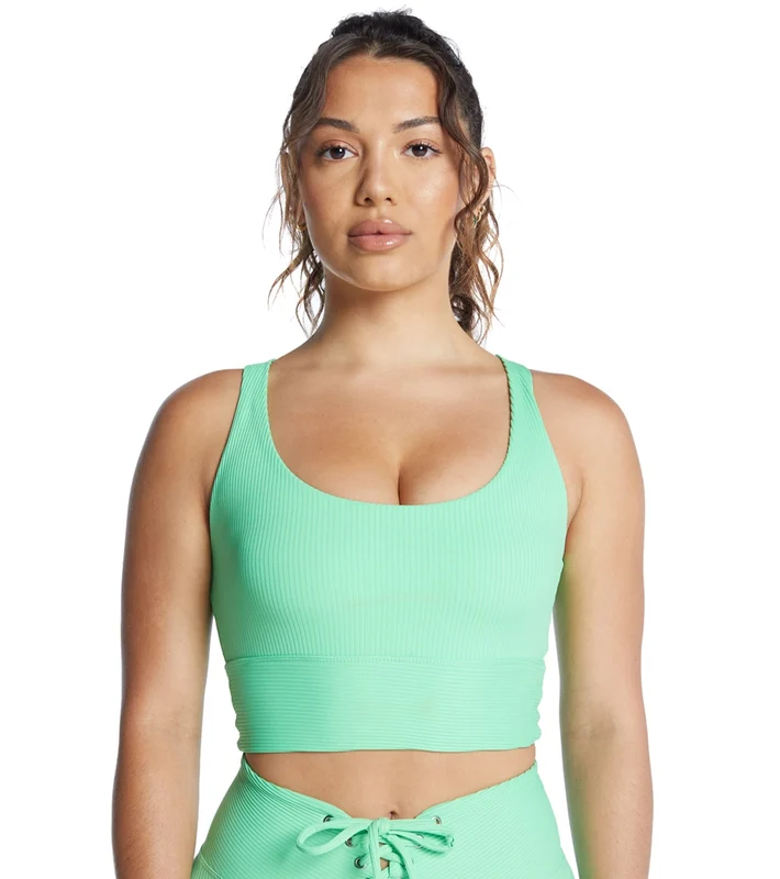 Year of Ours Ribbed Gym Bra Summer Green / XS