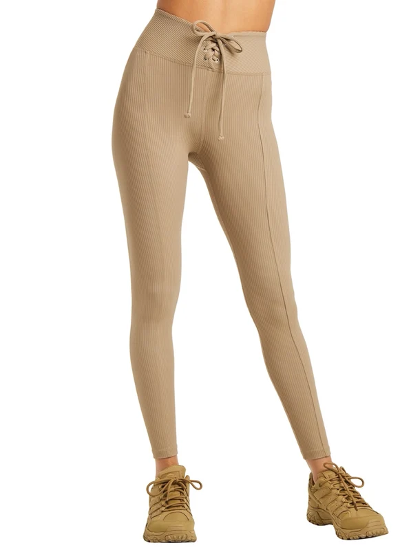 Year of Ours Ribbed Football Leggings Caribou / L